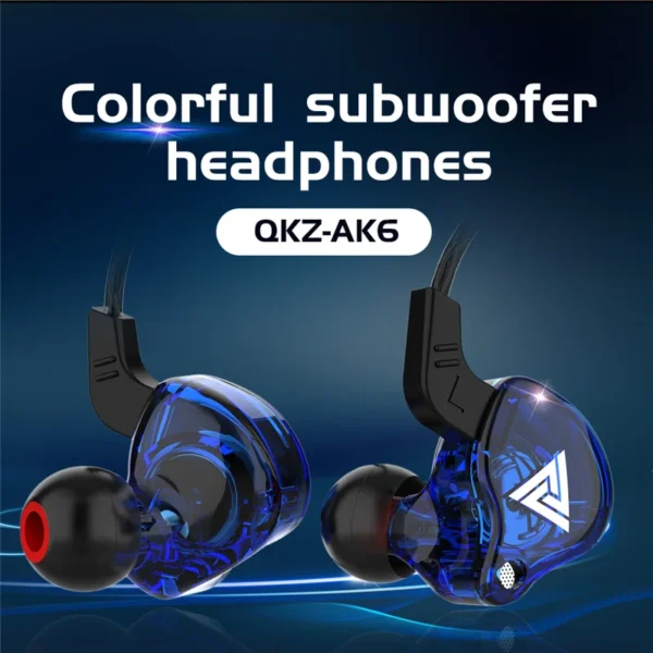 Original QKZ AK6 Copper Driver HiFi Wired Earphone 3.5MM - Image 4