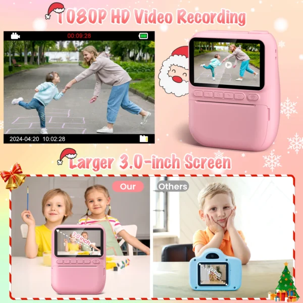 Instant Print Camera for Kids, 3.0" Kids Camera - Image 4