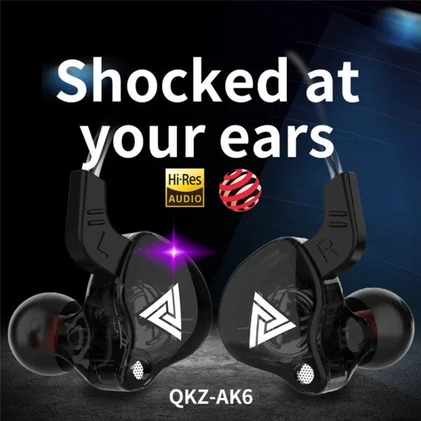 Original QKZ AK6 Copper Driver HiFi Wired Earphone 3.5MM - Image 3