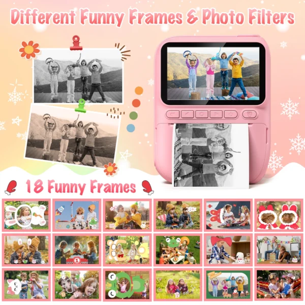 Instant Print Camera for Kids, 3.0" Kids Camera - Image 5