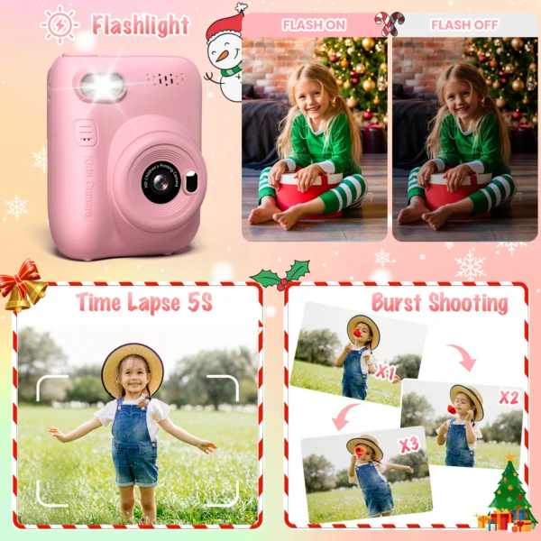 Instant Print Camera for Kids, 3.0" Kids Camera - Image 3