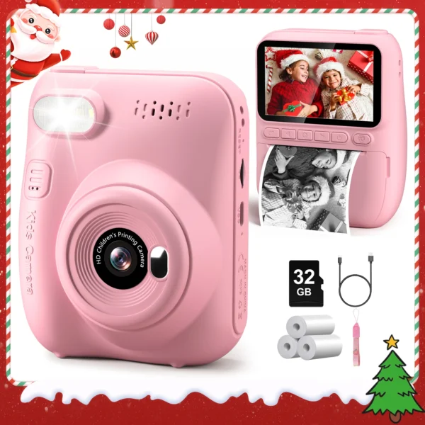 Instant Print Camera for Kids, 3.0" Kids Camera